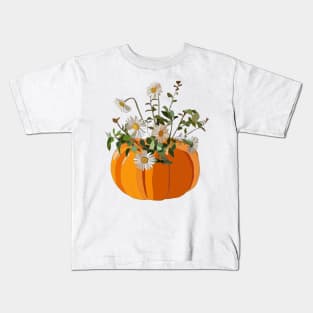 Pumpkin flower vase Kids T-Shirt